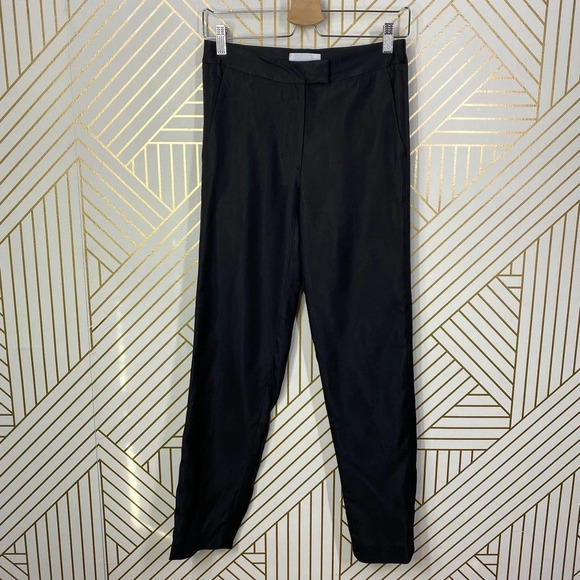 3.1 Phillip‎ Lim Tuxedo Pants Straight Leg Inset Side Stripe Black Size US 00